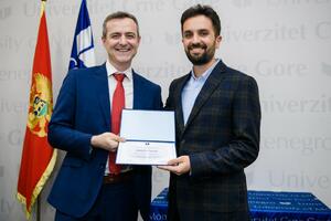 Vujadinović dobitnik godišnje nagrade Univerziteta Crne Gore