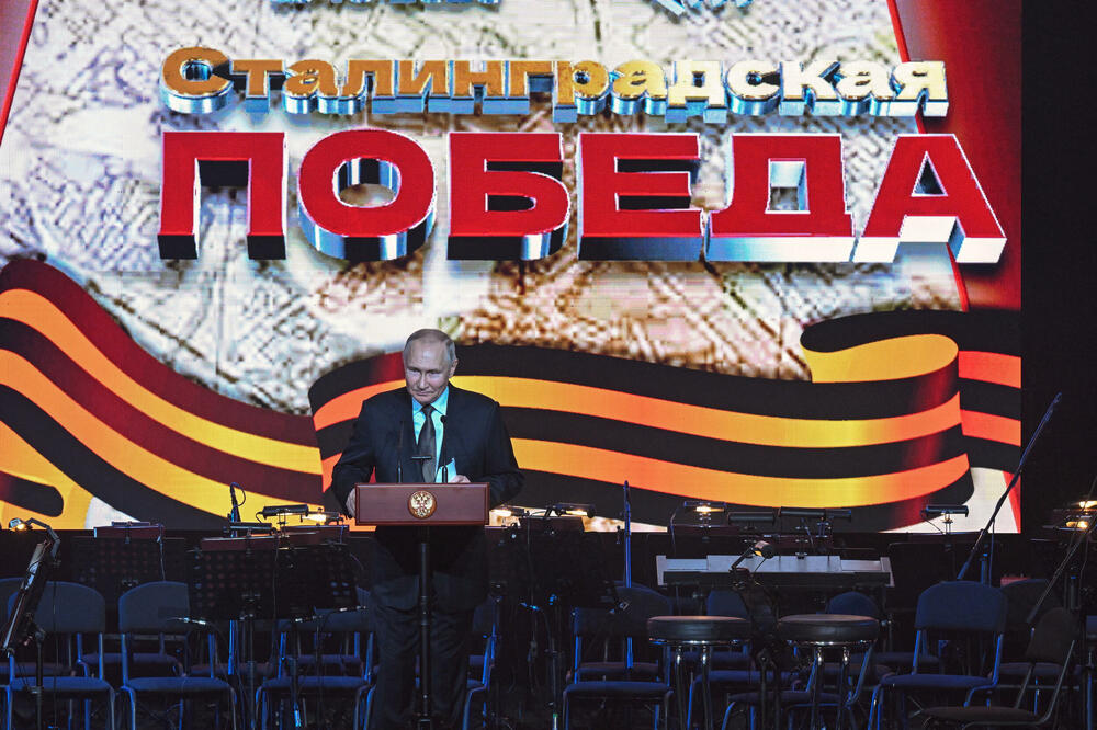 Putin na koncertu povodom 80. godišnjice pobjede u Staljingradu, današnjem Volgogradu, Foto: Rojters