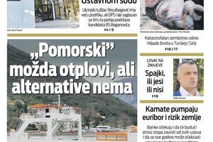 Naslovna strana "Vijesti" za 7. februar 2023.