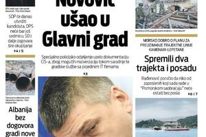 Naslovna strana "Vijesti" za 9. februar 2023. godine