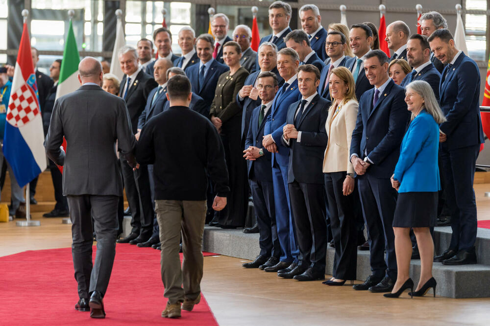 Zelenski sa liderima EU na samitu u Briselu, Foto: Rojters