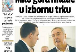 Naslovna strana "Vijesti" za 10. februar 2023. godine