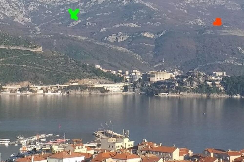 Zelena tačka označava mjesto gdje mještani predlažu tunel, Foto: Privatna arhiva