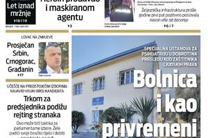 Naslovna strana "Vijesti" za 14. februar 2023.