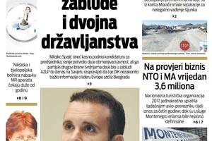 Naslovna strana "Vijesti" za 17. februar 2023. godine