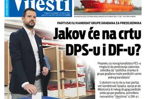 Naslovna strana "Vijesti" za 20. februar 2023.