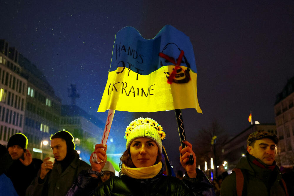 Protest u Berlinu na godišnjicu invazije