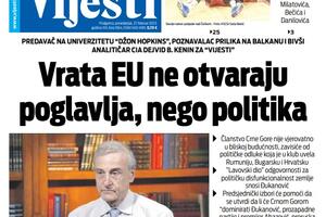 Naslovna strana "Vijesti" za 27. februar 2023.