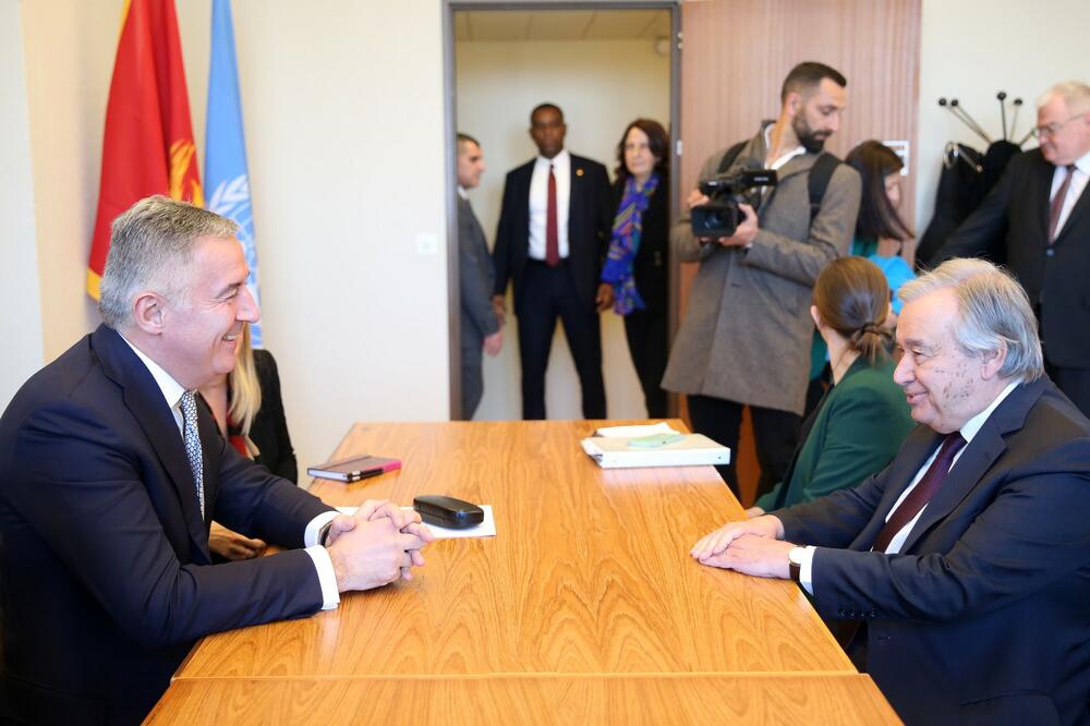 Đukanović i Gutereš, Foto: Služba za informisanje predsjednika Crne Gore