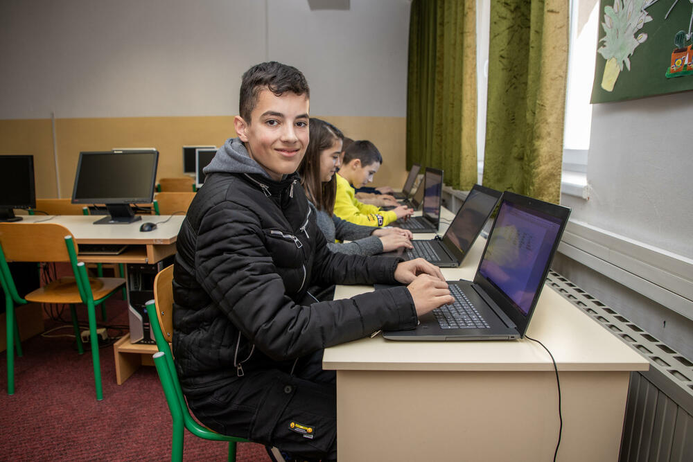 Lazar Pejović, učenik sedmog razreda