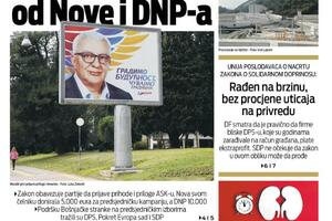 Naslovna strana "Vijesti" za 3. mart 2023. godine