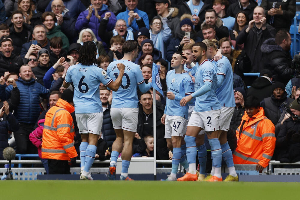 Slavlje fudbalera Sitija, Foto: Reuters