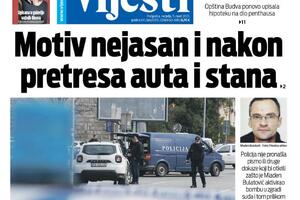 Naslovna strana "Vijesti" za 5. mart 2023. godine