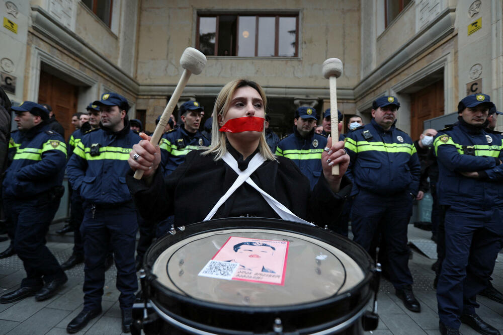 Sa protesta u Tbilisiju povodom prijedloga Zakona o medijima, Foto: Reuters
