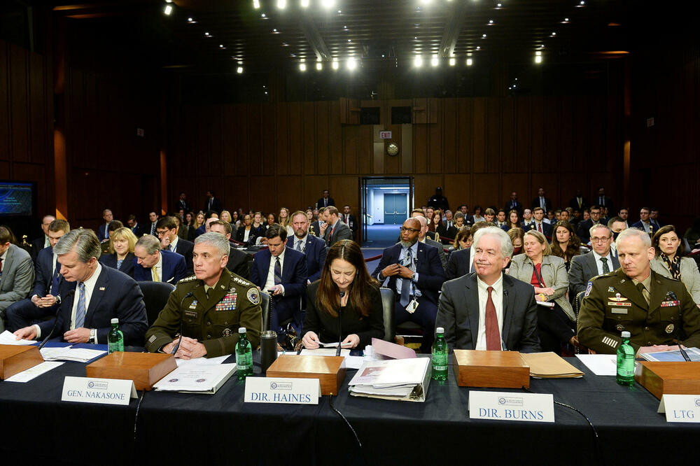 Šefovi američkih obavještajnih agencija juče pred Obavještajnim odborom Senata, Foto: Rojters