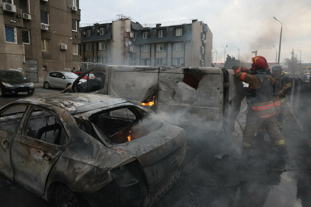 Damage caused by the attack on Kiev, Photo: Reuters