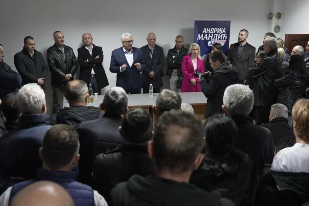 Sa skupa u Bijelom Polju, Foto: Medijski tim predsjedničkog kandidata Andrije Mandića