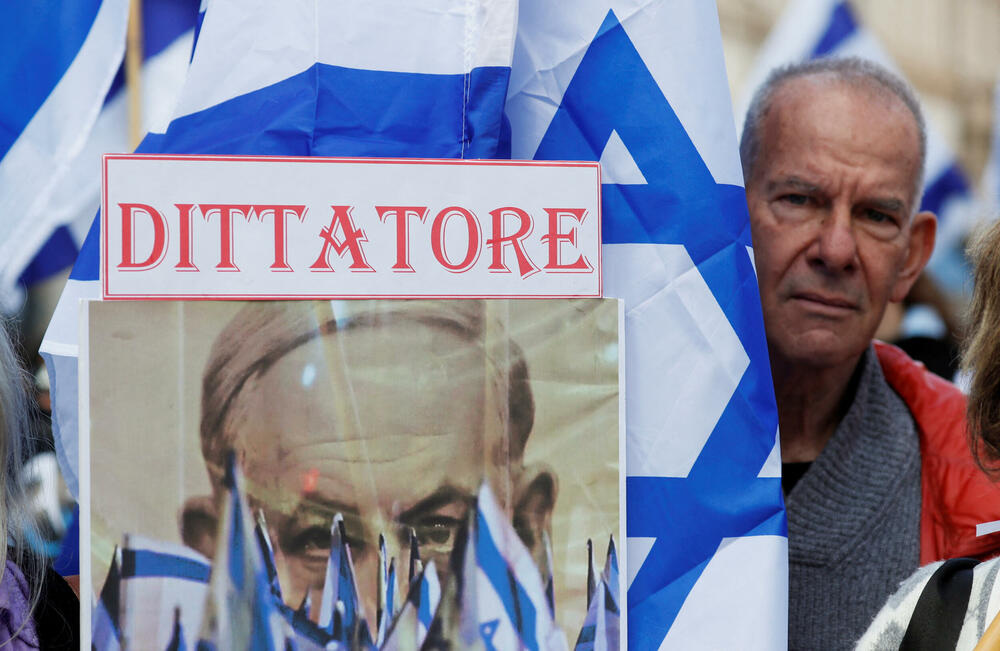 Italijani i pripadnici izraelske zajednice protestovali su u Rimu tokom posjete Benjamina Netanjahua 