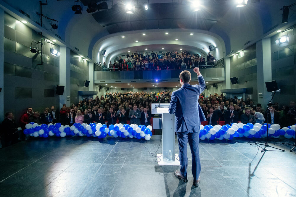 Milatović tokom konvencije u Nikšiću, Foto: Pokret Evropa sad