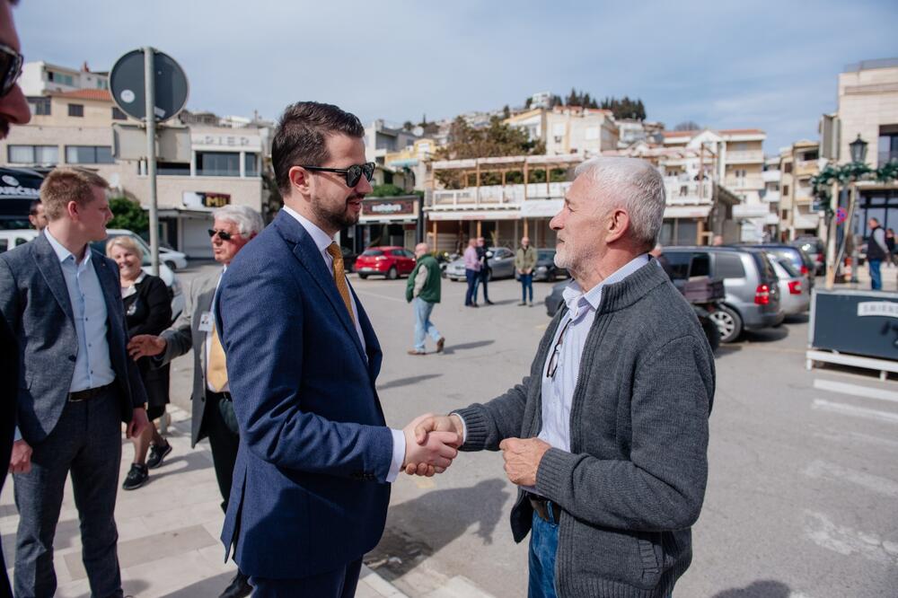 Milatović i Perović u Ulcinju, Foto: Pokret Evropa sad