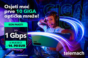 Feel the power of the first 10 GIGA network in Montenegro!