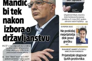 Naslovna strana "Vijesti" za 16. mart 2023. godine