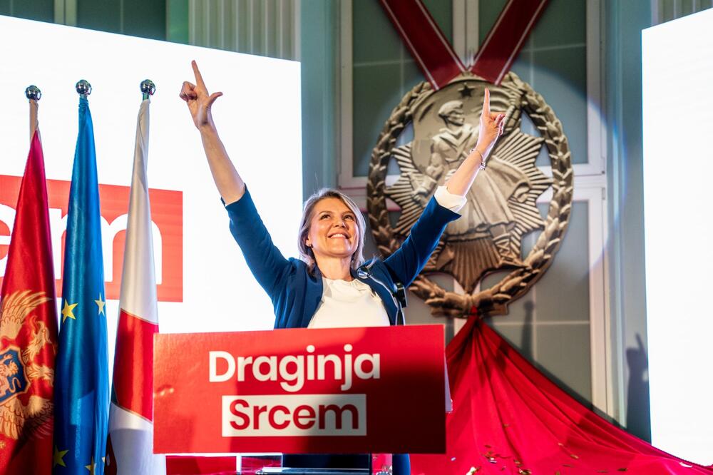 Vuksanović Stanković na skupu na Cetinju, Foto: SDP