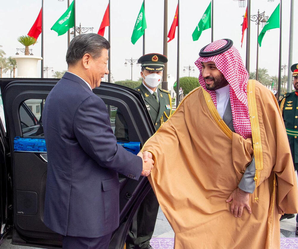 Saudijski princ Mohamed bin Salman i kineski predsjednik Si Đinping u Rijadu u decembru 2022