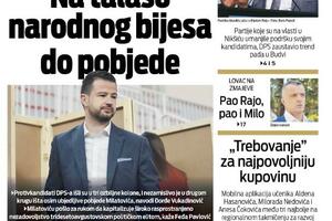 Naslovna strana "Vijesti" za 21. mart 2023. godine