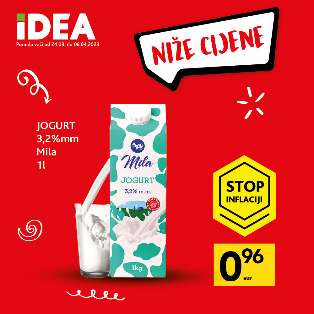 <p>Stiže još jedan petak i novih 1.000 proizvoda po sniženim cijenama. Zato, vrijeme je da se prisjetimo šta vas to očekuje iza slogana „Niže cijene“, u svim IDEA prodavnicama.</p>