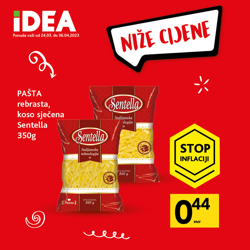 <p>Stiže još jedan petak i novih 1.000 proizvoda po sniženim cijenama. Zato, vrijeme je da se prisjetimo šta vas to očekuje iza slogana „Niže cijene“, u svim IDEA prodavnicama.</p>