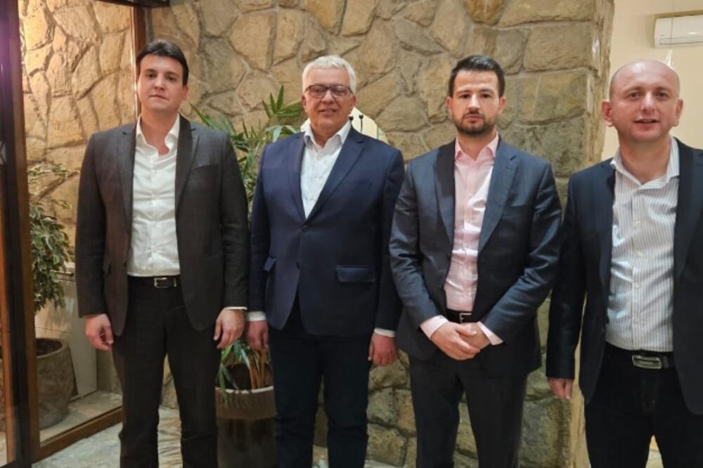 Član Predsjedništva PES Andrej Milović. Mandić, Milatović i Knežević, Foto: PES