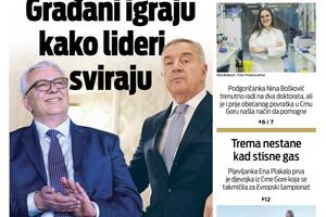 Naslovna strana "Vijesti" za 26. mart 2023. godine