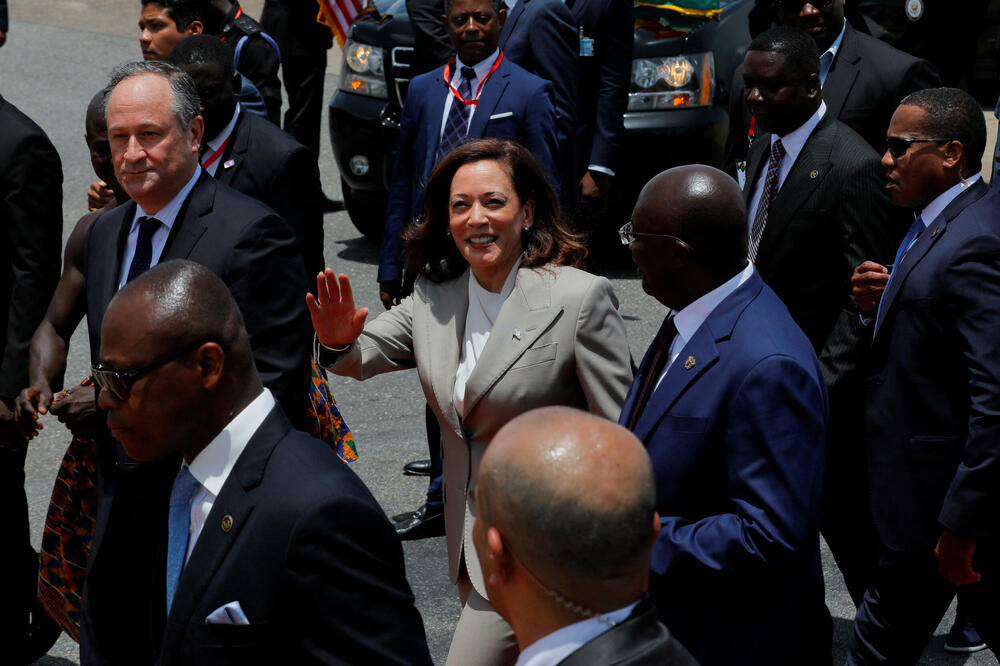 Kamala Haris na aerodromu Kotoka u Gani, Foto: REUTERS
