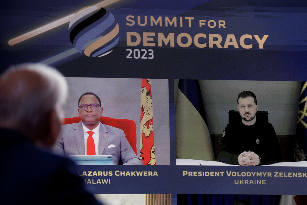 Zelenski tokom virtuelnog Samita za demokratiju