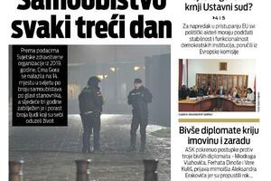 Naslovna strana "Vijesti" za 2. april 2023. godine