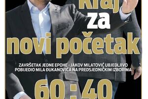 Naslovna strana "Vijesti" za 3. april 2023. godine