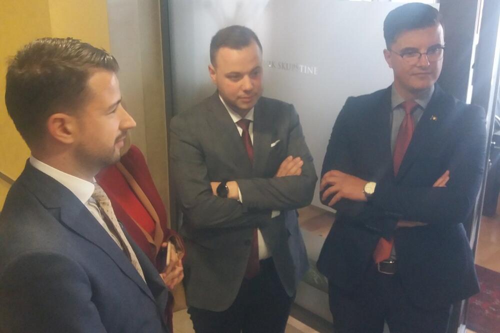 Milatović, Rakčević i Šaranović nakon današnjeg sastanka, Foto: Željka Vučinić