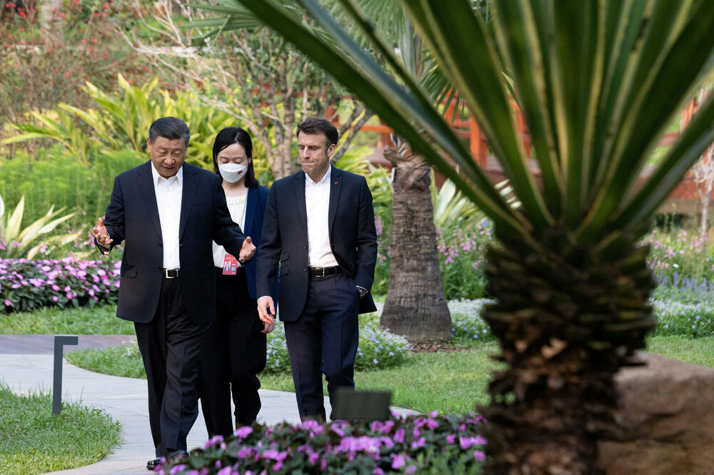 Si Đinping i Emanuel Makron u Kini, Foto: Reuters