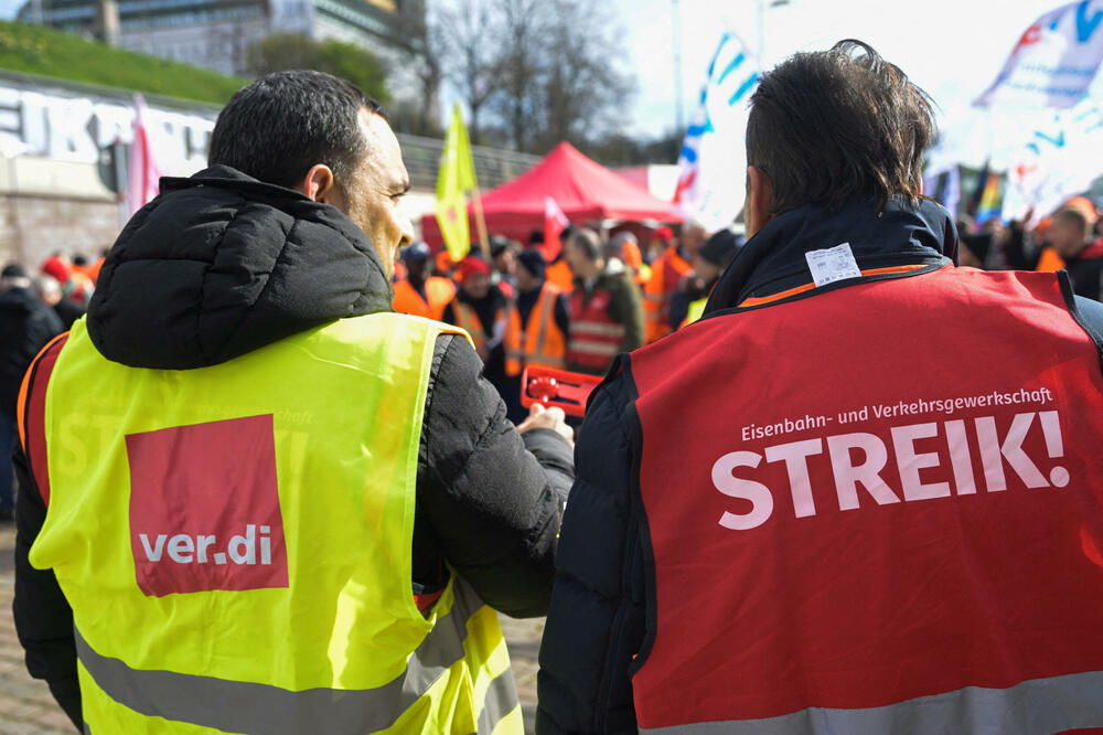 Nacionalni štrajk zbog plata 27. marta u Njemačkoj, Foto: Rojters