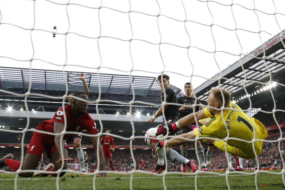 Ramsdejl je u sudijskoj nadoknadi sačuvao Arsenal: Odbrana kod pokušaja Konatea, Foto: Reuters
