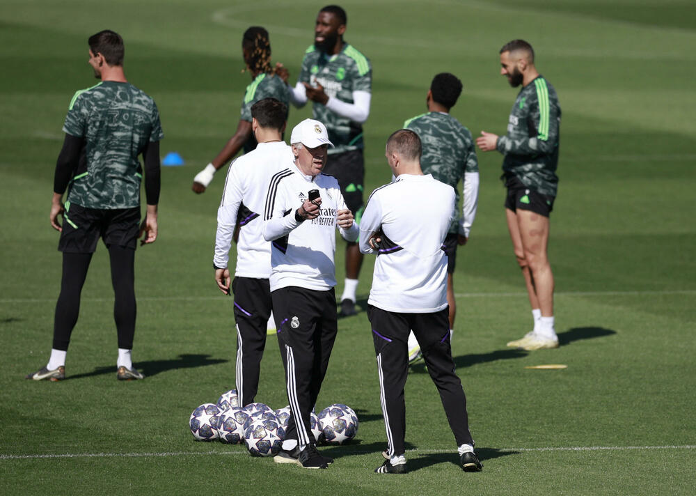 Anćeloti na treningu Reala