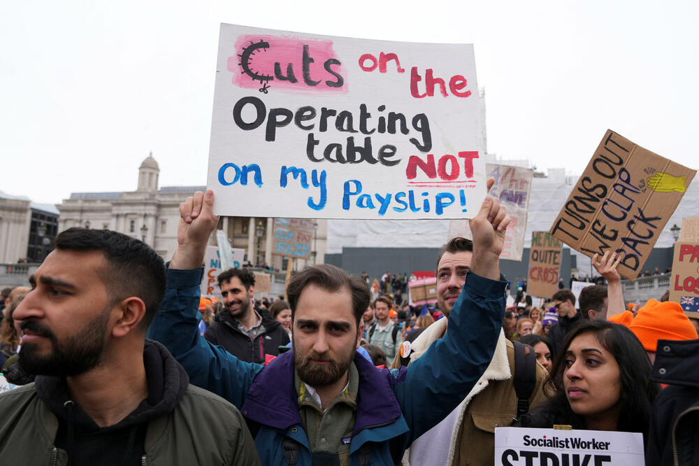 Sa protesta u Britaniji, Foto: Reuters