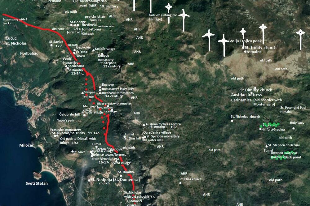 Paštrovska gora, Foto: Screenshot/Google Maps