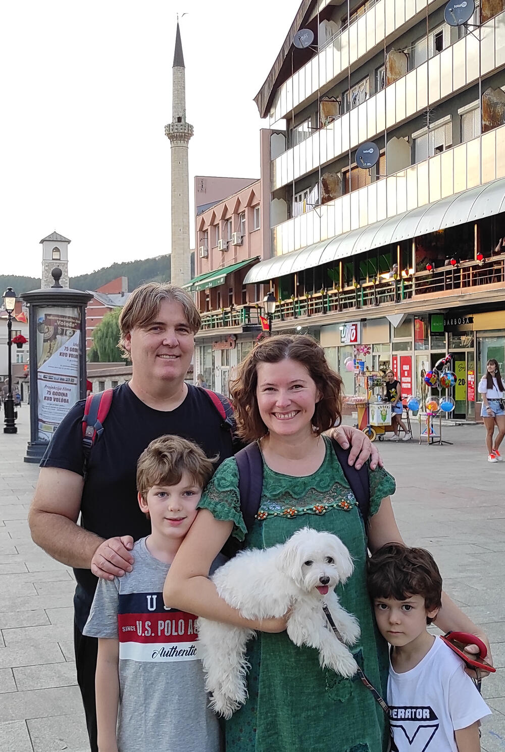 Sa porodicom, suprugom Sašom i sinovima