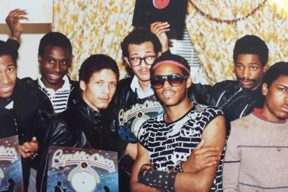 Ekskluzivci Trax Recordsa: Vins (drugi s lijeva) i Džesi Saunders (drugi s desna) 1984. godine, Foto: Privatna arhiva