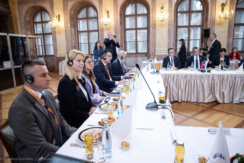 <p>Kako je saopšteno iz Skupštine, Đurović je u Pragu učestvovala na radnom doručku za predsjednike parlamenata zemalja kandidata za članstvo u EU, u okviru kojeg su razmijenjena iskustva o ulozi nacionalnih parlamenata na evropskom putu</p>