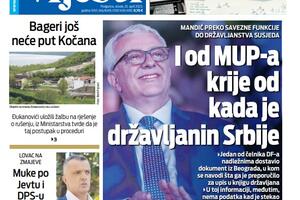 Naslovna strana "Vijesti" za 25. april 2023. godine