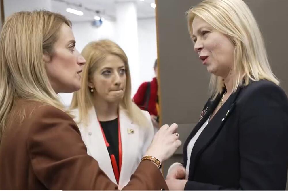 Metsola i Đurović, Foto: twitter.com/DanijelaDjurov2