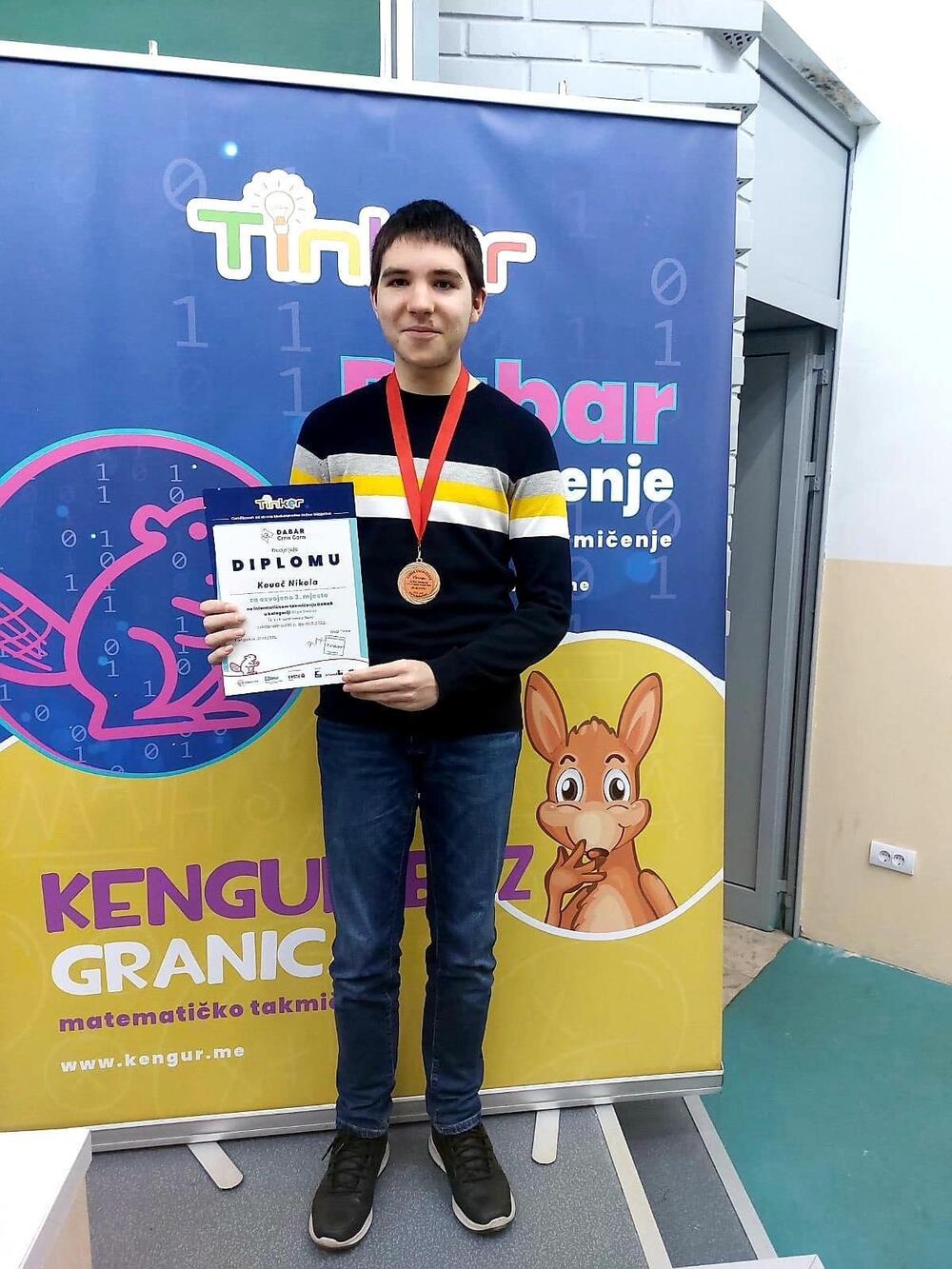 Nikola je na takmičenju “Dabar” lani osvojio treće mjesto
